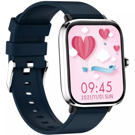 Granatowy smartwatch  z funkcją rozmów Rubicon RNCE79 SMARUB122