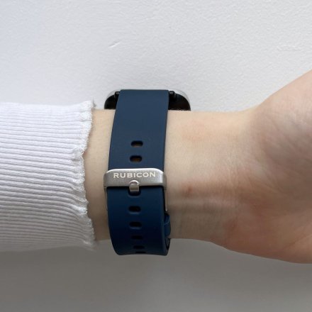 Granatowy smartwatch  z funkcją rozmów Rubicon RNCE79 SMARUB122