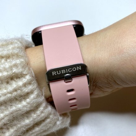Różowy smartwatch Rubicon z funkcją rozmów RNCE79 SMARUB120