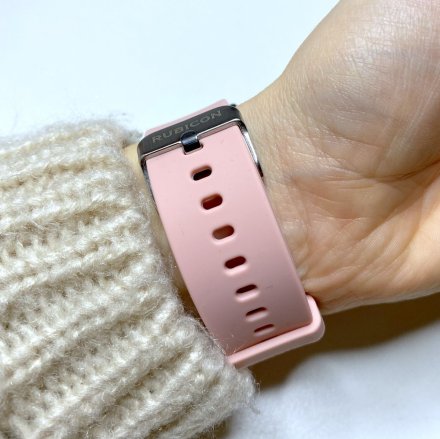 Różowy smartwatch Rubicon z funkcją rozmów RNCE79 SMARUB120