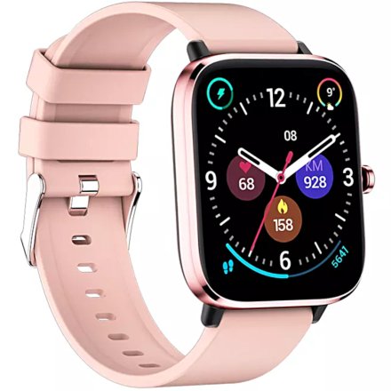 Różowy smartwatch Rubicon z funkcją rozmów RNCE79 SMARUB120