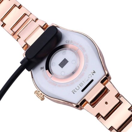 Różowy smartwatch damski z funkcją rozmowy Rubicon RNCE82 SMARUB134