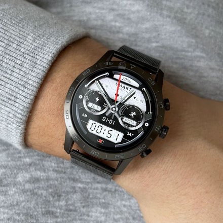 Smartwatch z funkcją rozmowy Ciśnienie Puls Sport Szary Rubicon RNCE84 SMARUB140