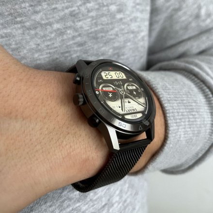 Smartwatch z funkcją rozmowy Ciśnienie Puls Sport Szary Rubicon RNCE84 SMARUB140