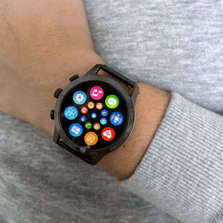 Smartwatch z funkcją rozmowy Ciśnienie Puls Sport Szary Rubicon RNCE84 SMARUB140