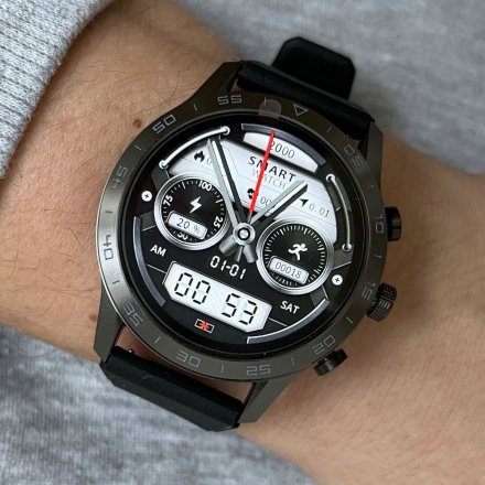 Smartwatch z funkcją rozmowy Ciśnienie Puls Sport Szary Rubicon RNCE84 SMARUB140