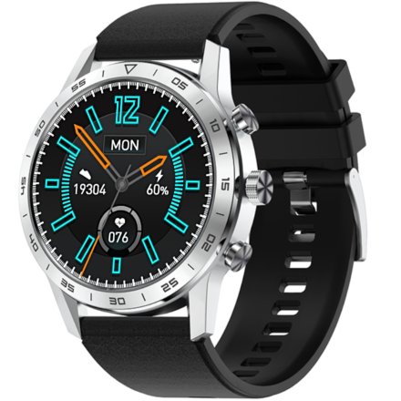 Smartwatch z funkcją rozmowy Ciśnienie Puls Sport Srebrny RNCE84 SMARUB141