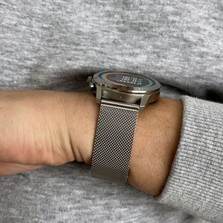 Smartwatch z funkcją rozmowy Ciśnienie Puls Sport Srebrny RNCE84 SMARUB141