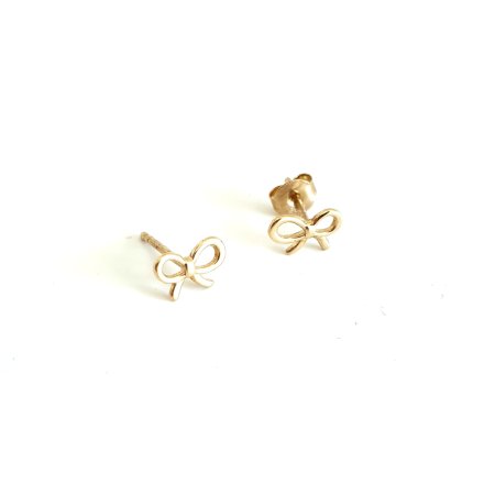 Biżuteria SAXO Kolczyki Złote Kokardki Złoto 14K pr.585 A095-A6C9-93336