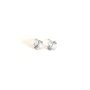 Złote kolczyki kwiatki z diamentami Różowe Złoto 14K 2 x 0,005ct CK021