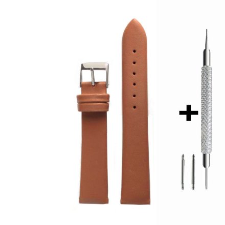 Jasnobrązowy pasek 14 mm skórzany DILOY 301.14.3 + GRATIS dwa teleskopy i narzędzie