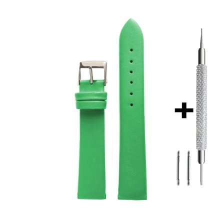 Zielony pasek 20 mm skórzany DILOY 301.20.11 + GRATIS dwa teleskopy i narzędzie