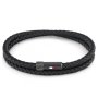 Skórzany rzemień czarna bransoletka męska Tommy Hilfiger 2790262S
