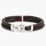Podwójna męska bransoleta Tommy Hilfiger pleciona brązowa skóra 2790363