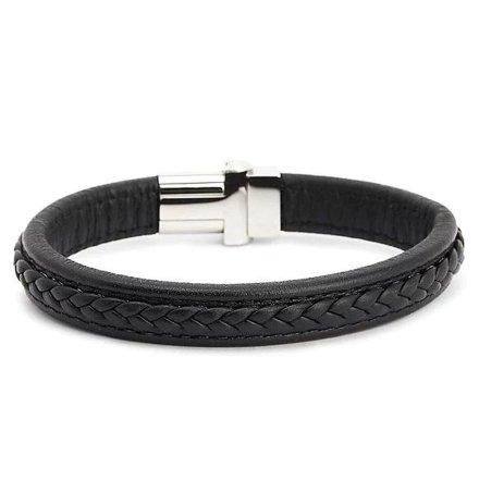 Czarna skórzana bransoletka męska Tommy Hilfiger 2790375