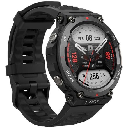 Amazfit wojskowy smartwatch T-Rex 2 czarny Ember Black smartwatch Huami W2170OV6N