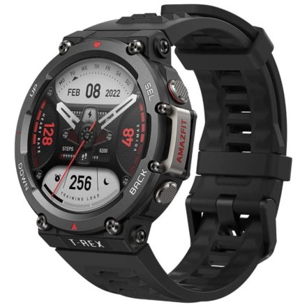 Amazfit wojskowy smartwatch T-Rex 2 czarny Ember Black smartwatch Huami W2170OV6N