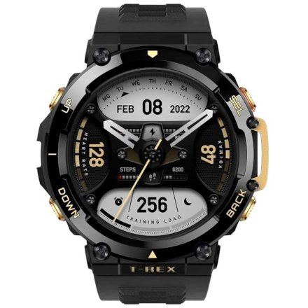 Amazfit wojskowy smartwatch T-Rex 2 czarny Astro Black & Gold smartwatch Huami W2170OV8N