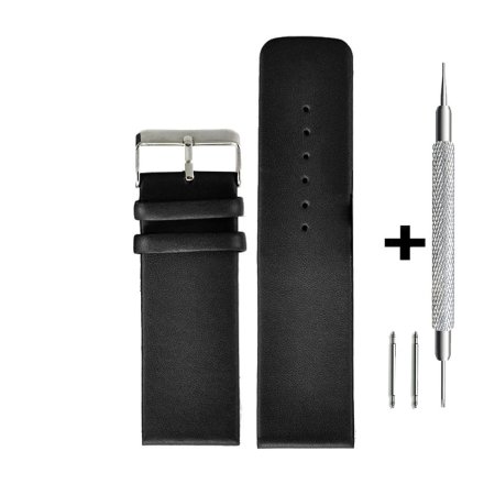 Czarny pasek 28 mm skórzany DILOY 327.28.01 + GRATIS dwa teleskopy i narzędzie