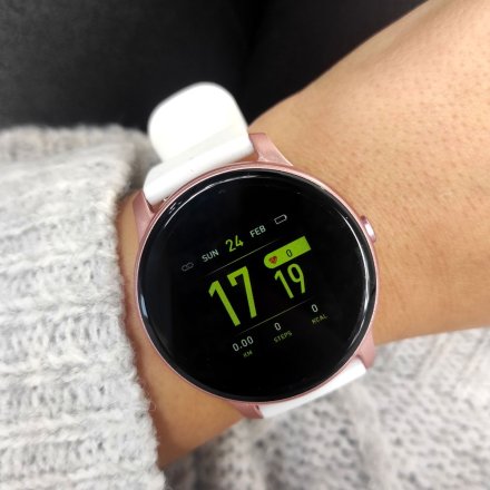Tani smartwatch Pacific 25-11 Biały Kroki Kalorie Puls Ciśnienie Tlen