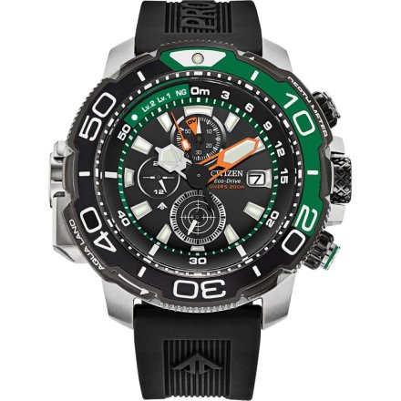 Zegarek Męski Citizen Promaster Aqualand czarno-zielony BJ2168-01E