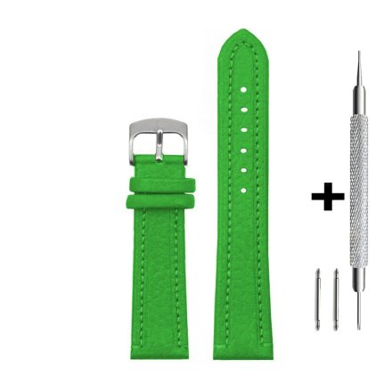 Zielony pasek 20 mm skórzany DILOY P178.20.11 + GRATIS dwa teleskopy i narzędzie