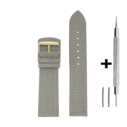 Szary pasek 12 mm skórzany DILOY P188.12.07 + GRATIS dwa teleskopy i narzędzie