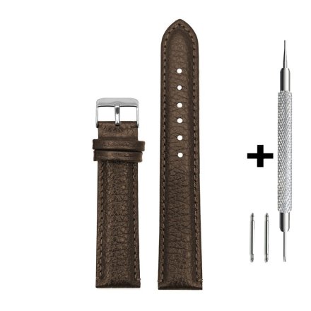 Brązowy pasek 12 mm skórzany DILOY P205.12.02 + GRATIS dwa teleskopy i narzędzie