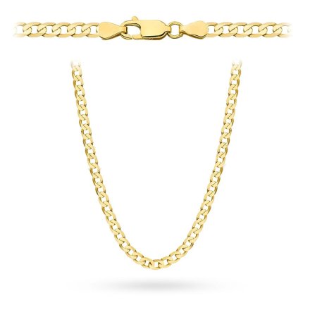 Złoty łańcuszek 60 cm splot pancerka gładka • Złoto 585 3.25g