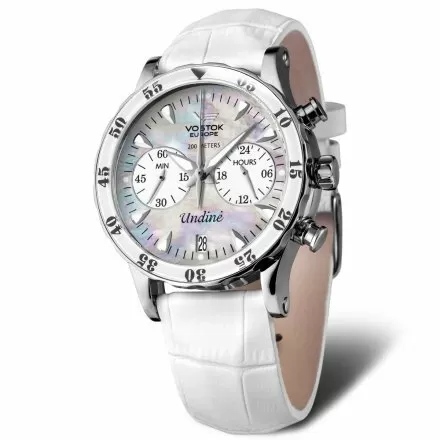 Zegarek damski Vostok Europe Undine z bransoletką i perłową tarczą VK64-515A671B