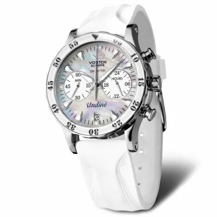 Zegarek damski Vostok Europe Undine z bransoletką i perłową tarczą VK64-515A671B