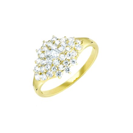 Biżuteria SAXO Złoty Pierścionek Złoto 8K pr.333 zdobiony kryształami r.14