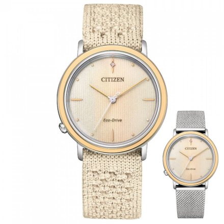 Citizen EM1006-40A Zegarek Damski Eco Drive Zestaw Prezentowy