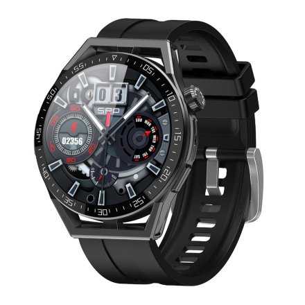 Smartwatch z funkcją rozmowy Ciśnienie Sport Tlen Rubicon SMARUB151 czarny DWA PASKI RNCE88