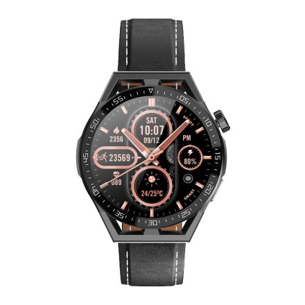 Smartwatch z funkcją rozmowy Ciśnienie Sport Tlen Rubicon SMARUB151 czarny DWA PASKI RNCE88