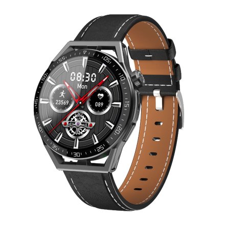 Smartwatch z funkcją rozmowy Ciśnienie Sport Tlen Rubicon SMARUB151 czarny DWA PASKI RNCE88
