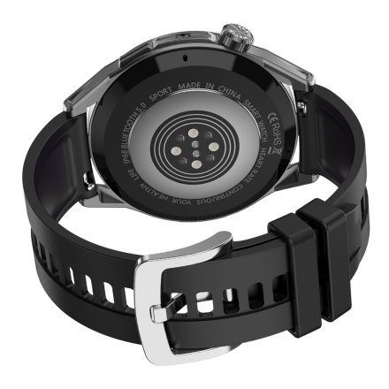 Smartwatch z funkcją rozmowy Ciśnienie Sport Tlen Rubicon SMARUB151 czarny DWA PASKI RNCE88