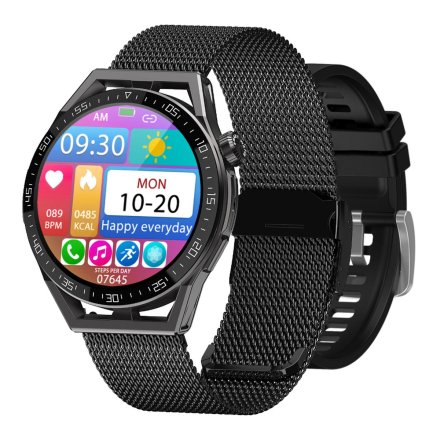 Smartwatch z funkcją rozmowy Ciśnienie Sport Tlen Rubicon SMARUB152 czarny RNCE88