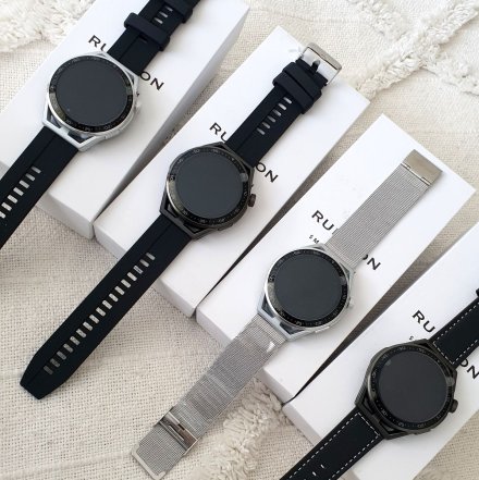Smartwatch z funkcją rozmowy Ciśnienie Sport Tlen Rubicon SMARUB154 srebrny RNCE88