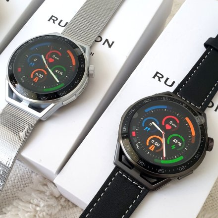 Smartwatch z funkcją rozmowy Ciśnienie Sport Tlen Rubicon SMARUB154 srebrny RNCE88