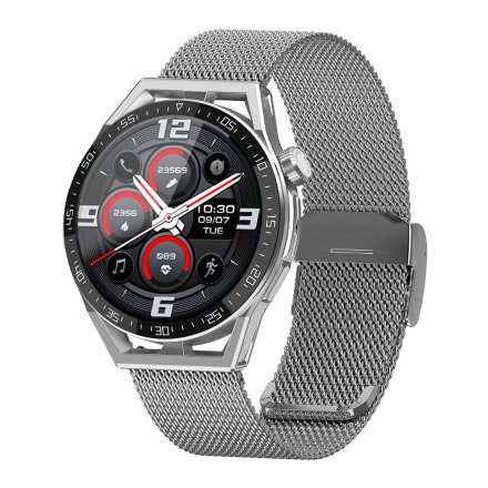 Smartwatch z funkcją rozmowy Ciśnienie Sport Tlen Rubicon SMARUB154 srebrny RNCE88