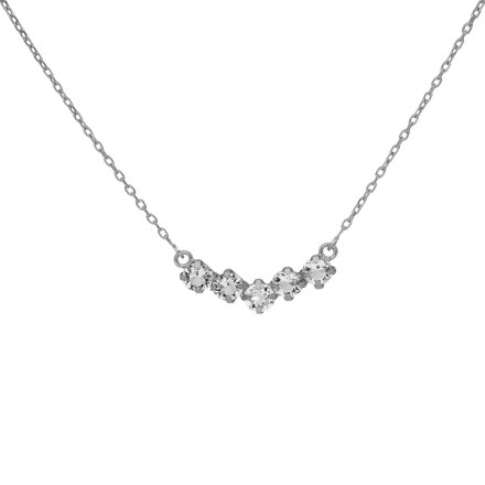 Srebrny naszyjnik z zawieszką wysadzaną kryształami VICTORIA CRUZ • SREBRO 925