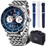 Zegarek Vostok Europe Anchar Chrono z bransoletą 6S21-510A583 niebiesko-biały
