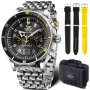 Zegarek Vostok Europe Anchar Chrono z bransoletą 6S21-510A584 czarnożółty