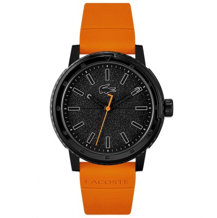 Męski zegarek Lacoste 2011095 Challenger z pomarańczowym paskiem
