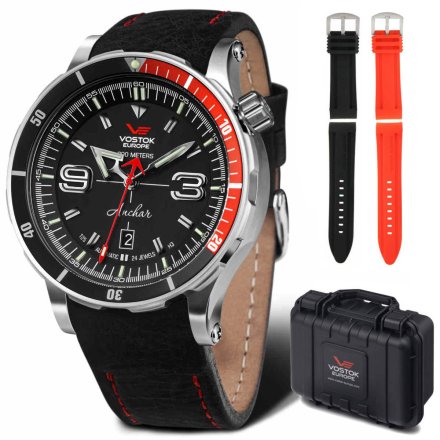 Zegarek Vostok Europe Anchar Automat NH35A-510A587 czarno-czerwony