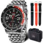 Zegarek Vostok Europe Anchar Automat z bransoletą NH35A-510A587 czarno-czerwony
