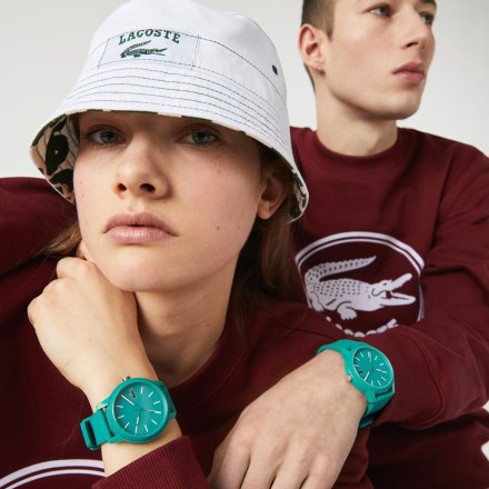 Męski zegarek Lacoste 2011192 1212 zielony kauczukowy