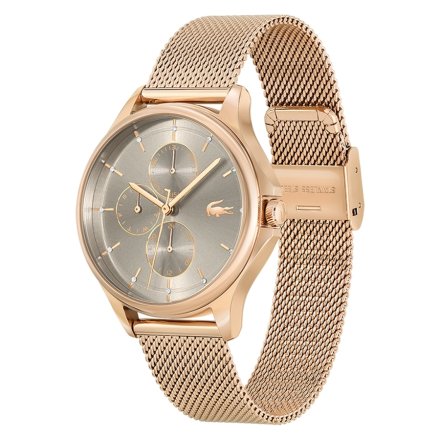 Damski zegarek LACOSTE Pleats 2001238 klasyczny różowozłoty