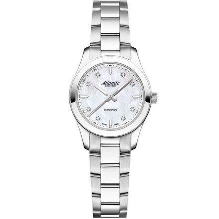 Zegarek Damski Atlantic Seapair srebrny z diamentami 20335.41.07